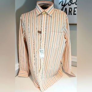 Michael Michael Kors Collared Long Sleeve Multicolored Striped Dress Shirt NWT